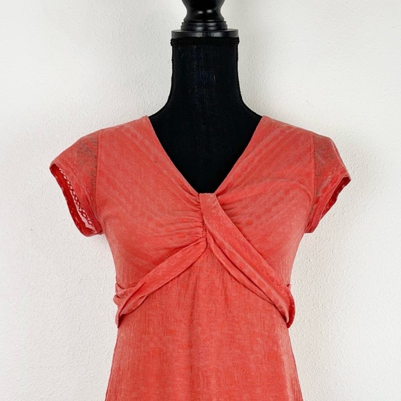 Athleta Dress Womens Cap Sleeve Small Peach Orange Athleisure Small - Picture 2 of 8